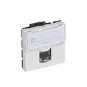 Prise RJ45 categorie6A STP a blindage metal Mosaic 2 modules blanc 076576