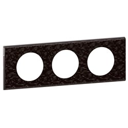 Plaque Celiane cuir 3 postes finition cuir pixel 069453