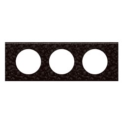 Plaque Celiane cuir 3 postes finition cuir pixel 069453