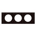 Plaque Celiane cuir 3 postes finition cuir pixel 069453