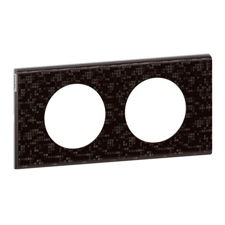 Plaque Celiane cuir 2 postes finition cuir pixel 069452