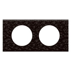 Plaque Celiane cuir 2 postes finition cuir pixel 069452