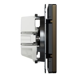 Prise de courant 2P+T FR D-Life MTN2500-6052 Métal mocca mécanisme et enjoliveur