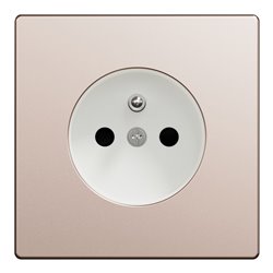 Prise de courant 2P+T FR D-Life MTN2500-6051 Métal champagne mécanisme et enjoliveur