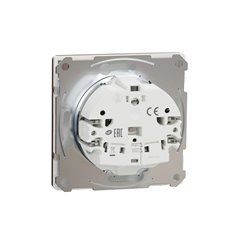 Prise de courant 2P+T FR D-Life MTN2500-6051 Métal champagne mécanisme et enjoliveur