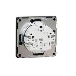 Prise de courant 2P+T FR D-Life MTN2500-6050 Métal nickel mécanisme et enjoliveur