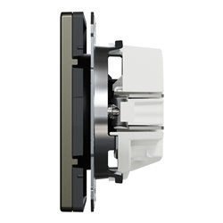 Prise de courant 2P+T FR D-Life MTN2500-6050 Métal nickel mécanisme et enjoliveur