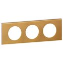 Plaque Celiane métal 3 postes finition bronze doré 069133