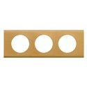 Plaque Celiane métal 3 postes finition bronze doré 069133