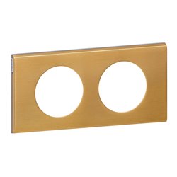 Plaque Celiane métal 2 postes finition bronze doré 069132