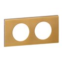 Plaque Celiane métal 2 postes finition bronze doré 069132