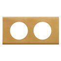 Plaque Celiane métal 2 postes finition bronze doré 069132