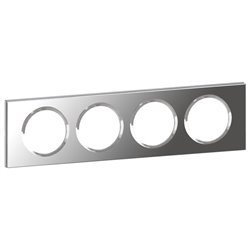 Plaque Celiane verre 4 postes finition verre miroir 069124
