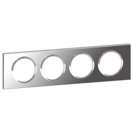 Plaque Celiane verre 4 postes finition verre miroir 069124
