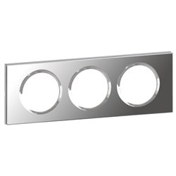 Plaque Celiane verre 3 postes finition verre miroir 069123