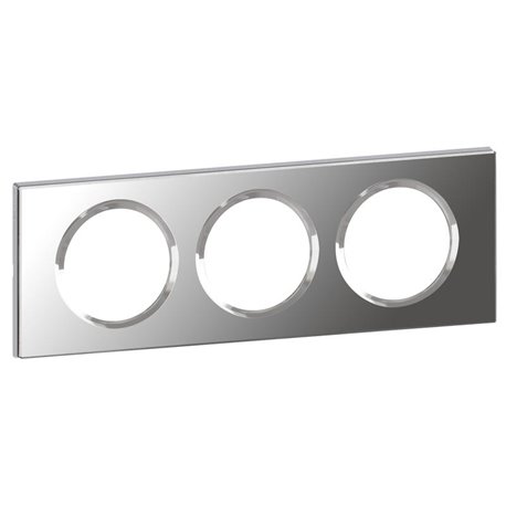 Plaque Celiane verre 3 postes finition verre miroir 069123