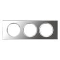 Plaque Celiane verre 3 postes finition verre miroir 069123