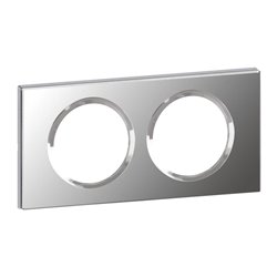 Plaque Celiane verre 2 postes finition verre miroir 069122