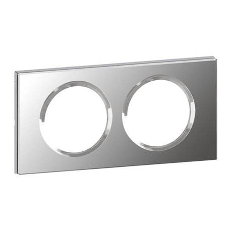 Plaque Celiane verre 2 postes finition verre miroir 069122