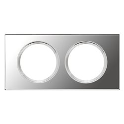 Plaque Celiane verre 2 postes finition verre miroir 069122