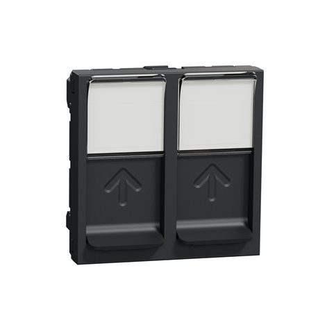 Prise pour 2 RJ45 S-One Unica NU942054 anthracite 2 modules mécansime seul Prise pour 2 RJ45 S-One Unica NU942054 anthracite 2 modules mécansime seul
