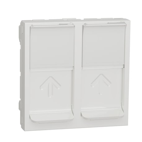 Prise pour 2 RJ45 S-One Unica NU942018 Blanc 2 modules mécanisme seul Prise pour 2 RJ45 S-One Unica NU942018 Blanc 2 modules mécanisme seul