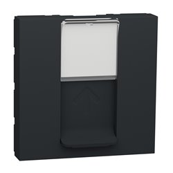 Prise pour 1 RJ45 S-One Unica NU941154 anthracite 2 modules mécansime seul