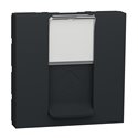 Prise pour 1 RJ45 S-One Unica NU941154 anthracite 2 modules mécansime seul