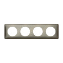 Plaque Celiane métal 4 postes finition tungstène 068974