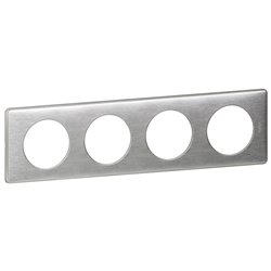 Plaque Celiane métal 4 postes finition aluminium 068924