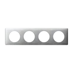 Plaque Celiane métal 4 postes finition aluminium 068924