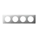Plaque Celiane métal 4 postes finition aluminium 068924