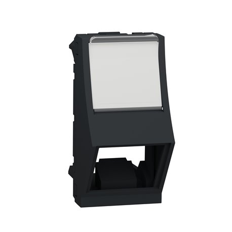Prise pour 1 RJ45 S-One incliné Unica NU940654 anthracite 1 module mécanisme seul Prise pour 1 RJ45 S-One incliné Unica NU940654 anthracite 1 module mécanisme seul