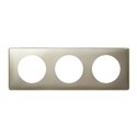 Plaque Celiane métal 3 postes finition titane 068903
