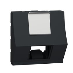 Prise pour 1 RJ45 Keystone/Systimax Unica NU946454 anthracite 2 modules mécansime seul