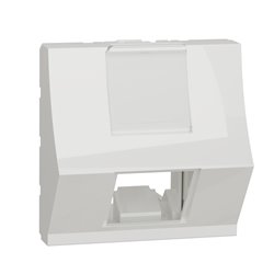 Prise pour 1 RJ45 Keystone/Systimax Unica NU946418 Blanc 2 modules inclinés mécanisme seul