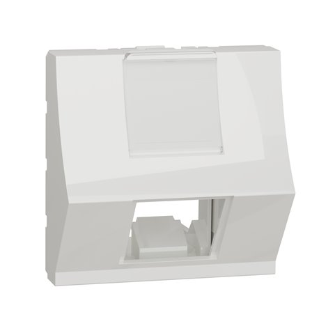 Prise pour 1 RJ45 Keystone/Systimax Unica NU946418 Blanc 2 modules inclinés mécanisme seul Prise pour 1 RJ45 Keystone/Systimax Unica NU946418 Blanc 2 modules inclinés mécanisme seul