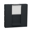 Prise pour 1 RJ45 Keystone/Systimax Unica NU946154 anthracite 2 modules mécansime seul