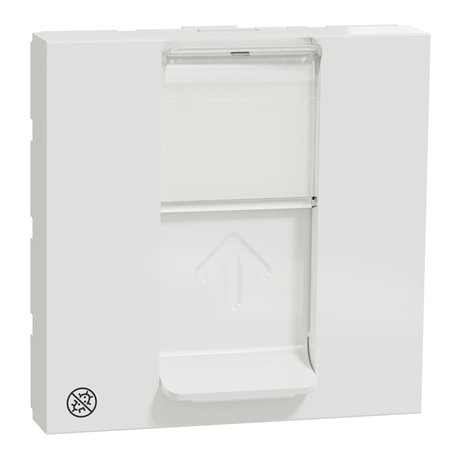 Prise pour 1 RJ45 Keystone/Systimax Unica NU946120 Blanc antibactérien 2 modules mécanisme seul Prise pour 1 RJ45 Keystone/Systimax Unica NU946120 Blanc antibactérien 2 modules mécanisme seul