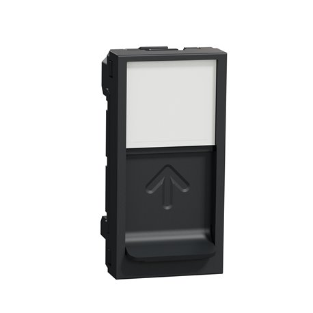 Prise pour 1 RJ45 Keystone/Systimax Unica NU946054 anthracite 1 module mécanisme seul Prise pour 1 RJ45 Keystone/Systimax Unica NU946054 anthracite 1 module mécanisme seul