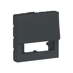 Prise optique SC duplex à compléter Unica NU943854 anthracite 2 modules mécansime seul