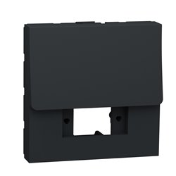 Prise optique LC duplex à compléter Unica NU943954 anthracite 2 modules mécansime seul