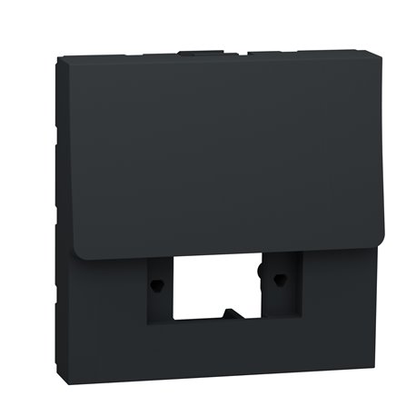 Prise optique LC duplex à compléter Unica NU943954 anthracite 2 modules mécansime seul Prise optique LC duplex à compléter Unica NU943954 anthracite 2 modules mécansime seul
