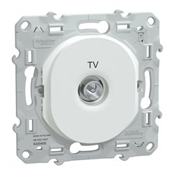 Prise individuelle TV simple Ovalis S320405 Blanc 