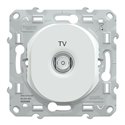Prise individuelle TV simple Ovalis S320405 Blanc 