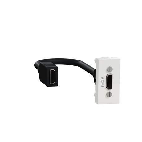 Prise HDMI préconnectorisée Unica NU343018 Blanc 1 module mécanisme seul