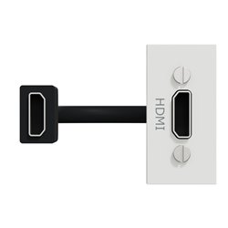 Prise HDMI préconnectorisée Unica NU343018 Blanc 1 module mécanisme seul