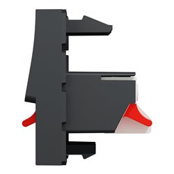 Prise haut-parleur 2 sorties rouge + noir Unica NU348654 anthracite 2 modules mécansime seul