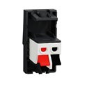 Prise haut-parleur 1 sortie rouge + noir Unica NU348754 anthracite 1 module mécanisme seul