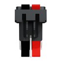 Prise haut-parleur 1 sortie rouge + noir Unica NU348754 anthracite 1 module mécanisme seul